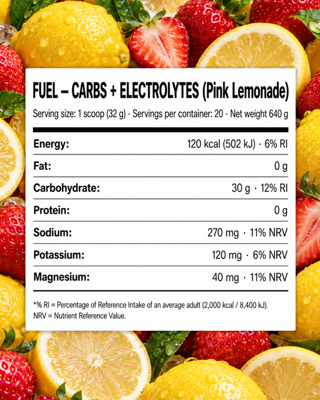 Fuel (Carbs+Electrolytes)